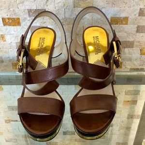 MICHAEL Michael Kors Leather Platform Sandal
